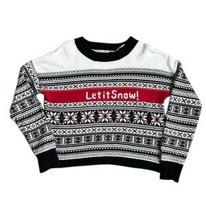Yes Lola by Anthropologie Nordic “Let it Snow” Sweater size Small